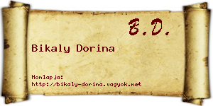 Bikaly Dorina névjegykártya